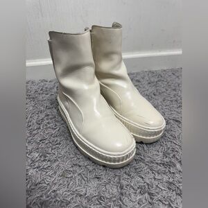 Puma 366266-02 Womens Fenty By Rihanna Chelsea Combat   Boots   Ankle  - White -